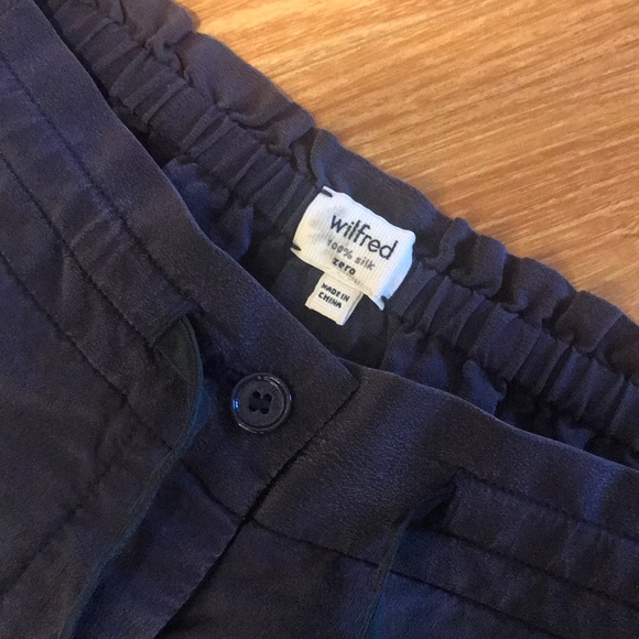 Wilfred 100% silk marais pant in deep purple sz 0 - Picture 4 of 9